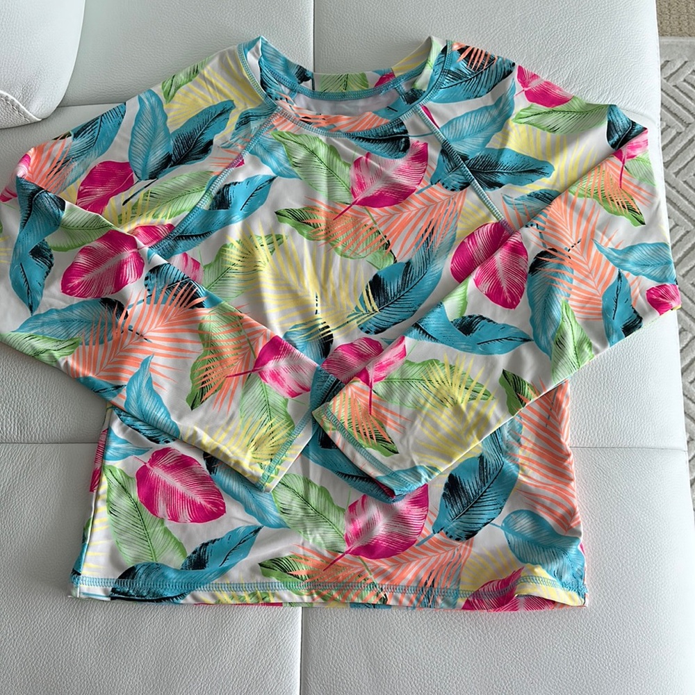 NWOT Miken Mermaids Girls Long-sleeve Rash Guard